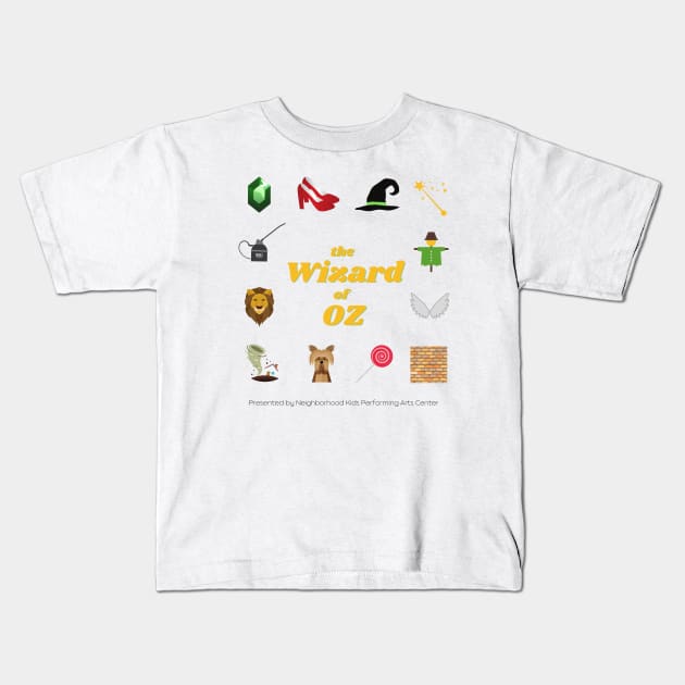 Wizard of OZ - NKPAC Kids T-Shirt by PorchProductions